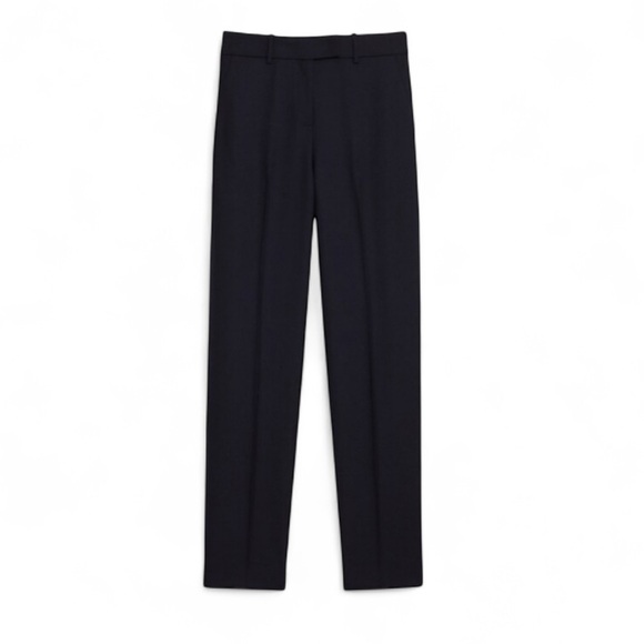 12 Long~Banana Republic Navy Wool Straight Leg Trousers   NWT   size 12 Long - Picture 2 of 8